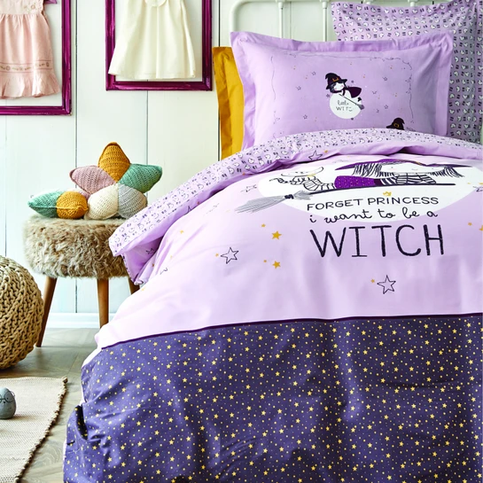 Karaca Home Witch Bordo Pamuk Tek Kişilik Genç Nevresim Takımı