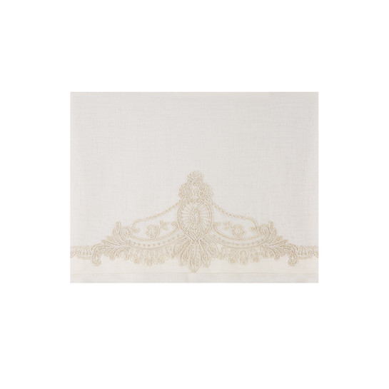 Karaca Home Candle Ekru Dantelli Masa Örtüsü Peçete+Yüzük Set 160x260cm