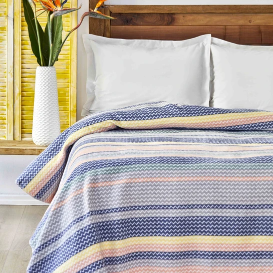 Karaca Home Twila İndigo Multi Çift Kişilik Battaniye