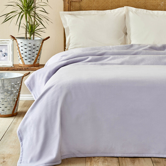 Karaca Home Lila Çift Kişilik Polar Battaniye