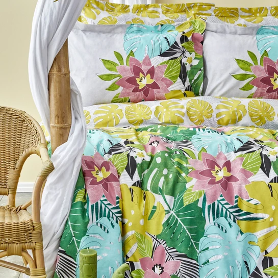 Karaca Home Tropic Yeşil %100 Pamuk Çift Kişilik Nevresim Takımı