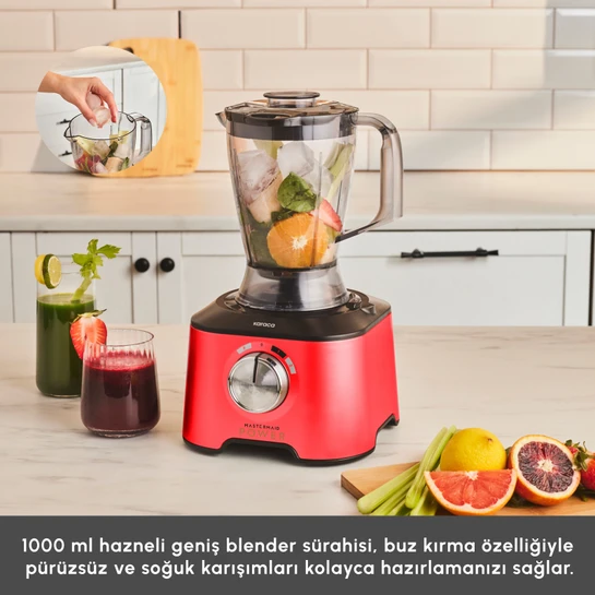 Karaca Mastermaid Power Multifunctional 10 in 1 Gıda Hazırlama Seti 2000W Red 