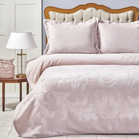 Karaca Home Madelin Pudra Embos Çift Kişilik Yatak Örtüsü Seti
