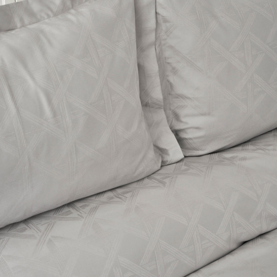 Karaca Home White Colletion Santino Gri %100 Pamuk Çift Kişilik Nevresim Takımı