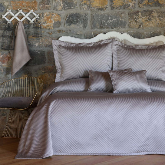 Karaca Home White Colletion Buz Gri Çift Kişilik Yatak Örtüsü