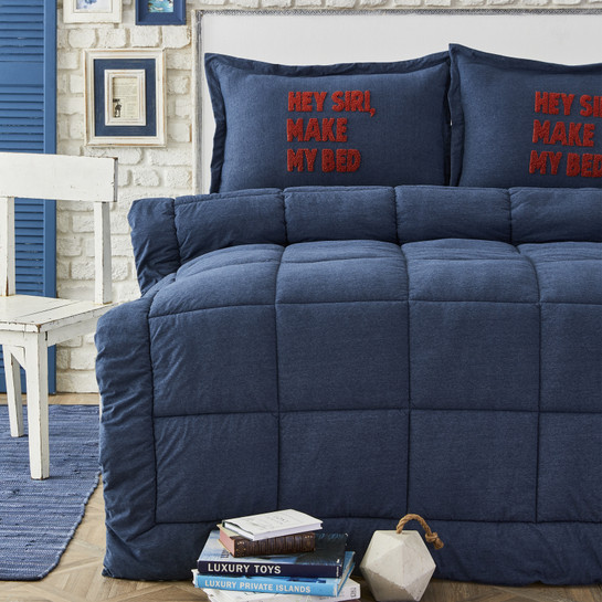 Karaca Home Softy İndigo Tek Kişilik Cotton Comfort Uyku Seti
