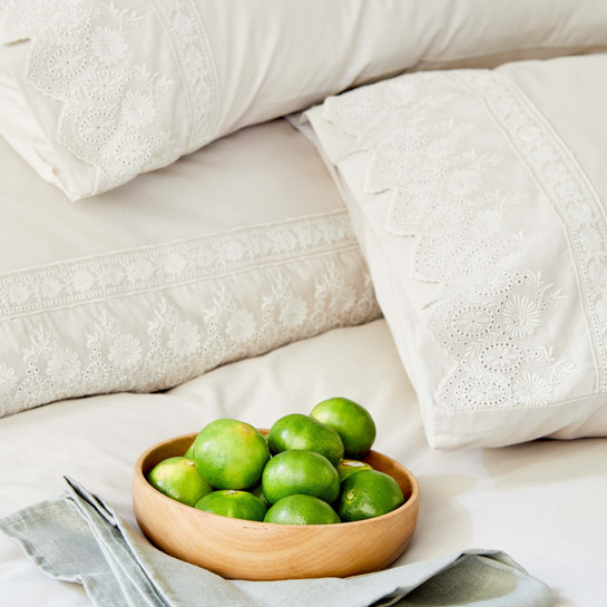 Karaca Home Marbella Vizon %100 Pamuk Brodeli Çift Kişilik Nevresim Takımı