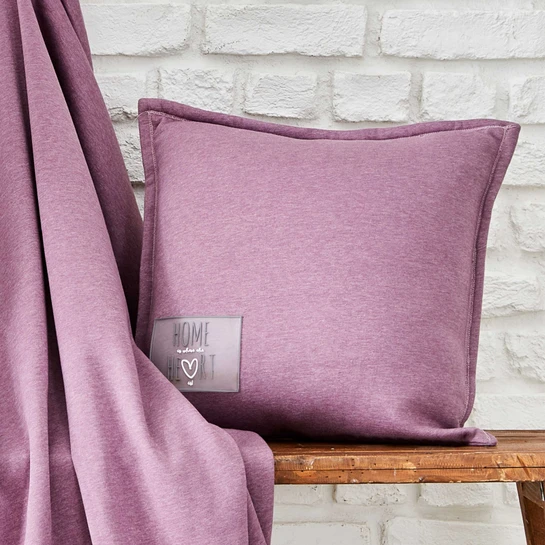 Karaca Home Softy Lila İç Dolgulu Düz Kırlent 45x45 cm