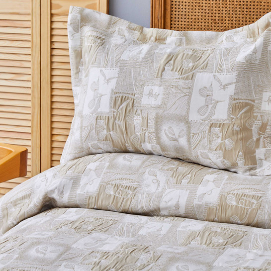 Karaca Home İstanbul Bej Çift Kişilik Yatak Örtüsü