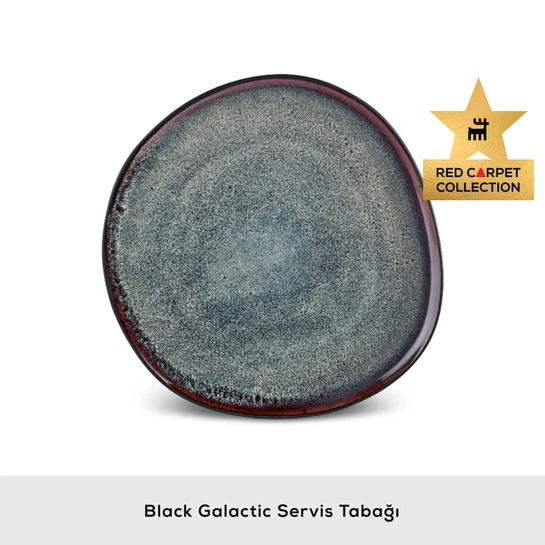 Karaca Red Carpet Collection Black Galactic Servis Tabağı 27 cm