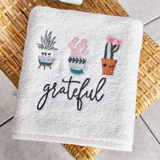 Karaca Home Cactus Nakışlı Havlu 30x50 cm