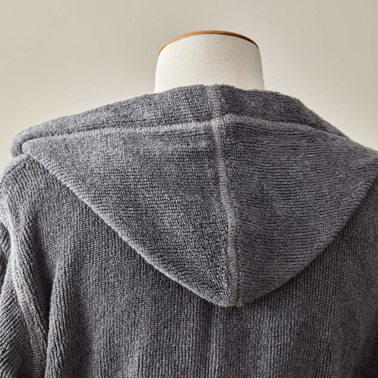 Karaca Home Softy Gri %100 Pamuk Nakışlı Bornoz L/XL