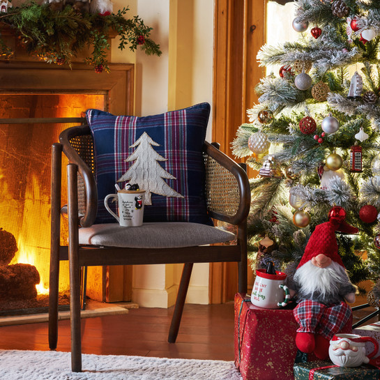 Karaca Home Woodland Lacivert Ağaçlı Cozy Kırlent 45x45 cm