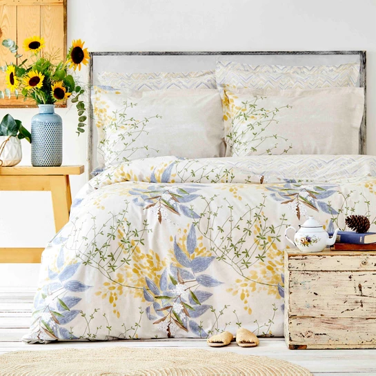 Karaca Home Clarinda İndigo %100 Pamuk King Size Nevresim Takımı