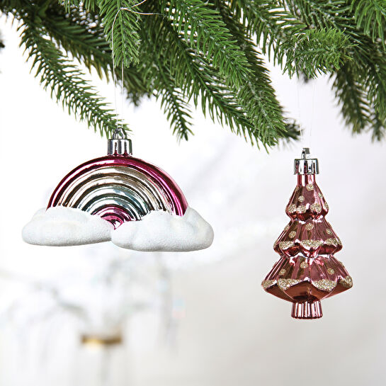 Karaca Home Pink 3'lü Yılbaşı Ağaç Süsü