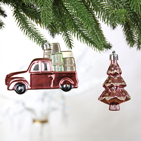 Karaca Home Pink 3'lü Yılbaşı Ağaç Süsü