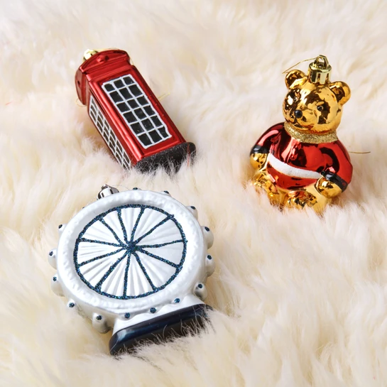 Karaca Home New Year Yılbaşı London Yılbaşı Ağaç Süsü Seti 3'lü