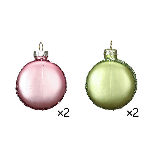 Karaca Home Macaron Yılbaşı Ağaç Süsü Seti 4'lü