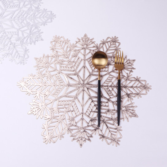 Karaca Home Snow Flake 2'li Amerikan Servis Altın