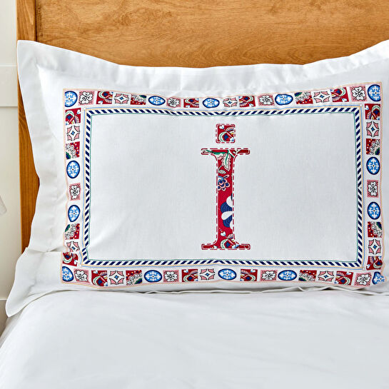 Karaca Home Letra Kırmızı %100 Pamuk İ Harfi Yastık Kılıfı
