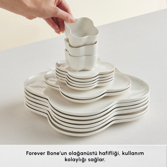 Karaca Forever Bone Clover 28 Parça 6 Kişilik Kahvaltı Takımı