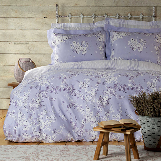 Karaca Home Despina Lila Saten Çift Kişilik Nevresim Takımı