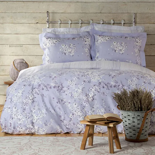Karaca Home Despina Lila Saten Çift Kişilik Nevresim Takımı