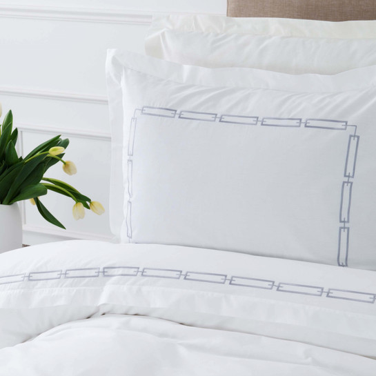 Karaca Home White Col Oriane Bej Nakışlı Percale Çift Kişilik Nevresim Takımı 