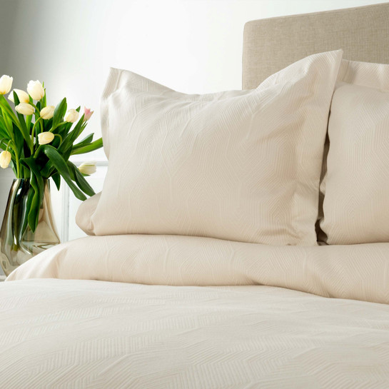 Karaca Home White Collection Oriane Bej %100 Pamuk Çift Kişilik Yatak Örtüsü Seti