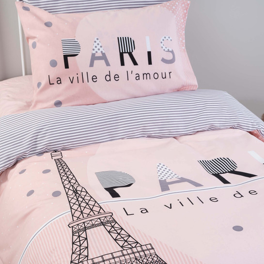 Karaca Home Young La Tour Eiffel Tek Kişilik %100 Pamuk Nevresim Takımı