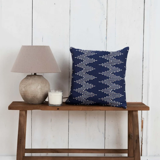 Karaca Home Limni Mavi Jakar Kırlent 45 cm x 45 cm
