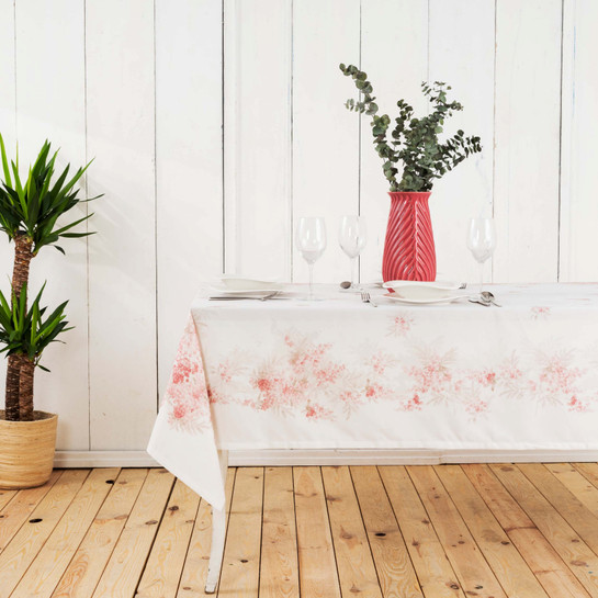 Karaca Home Carina Pudra Baskılı Masa Örtüsü 150x240 cm