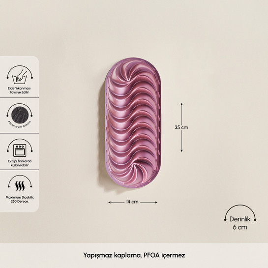 Karaca Vera Pembe Döküm Kek Kalıbı 35 cm