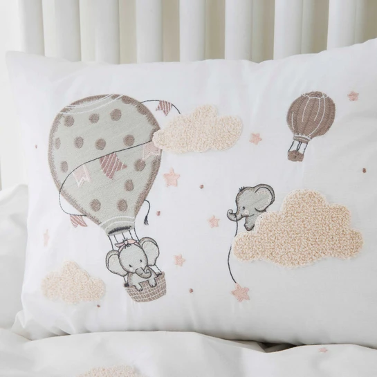 Karaca Home Elephant Sky Pembe %100 Pamuk Nakışlı Private Bebek Set