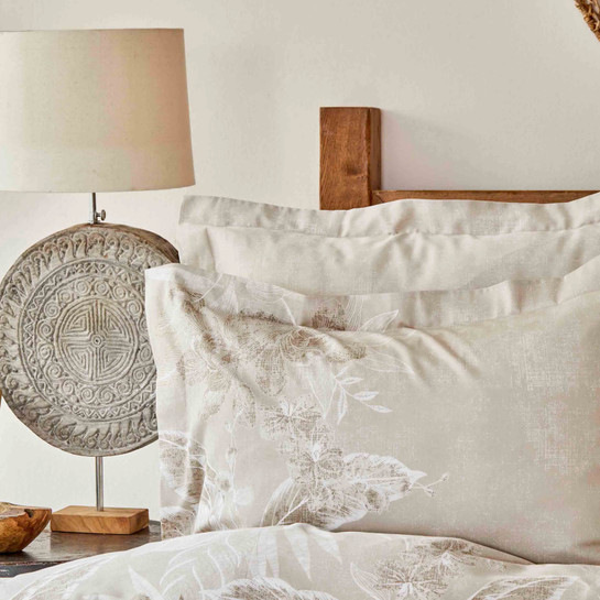 Karaca Home Nature Bej %100 Pamuk Çift Kişilik Nevresim Takımı