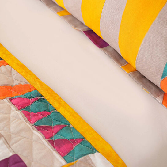 Karaca Home Vitali Mor %100 Pamuk Çift Kişilik Summer Set (Nevresim Takımı+Pike)