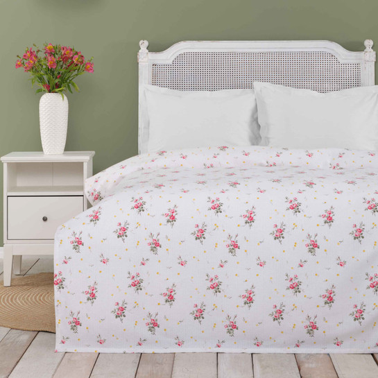 Karaca Home Matilda Pembe %100 Pamuk Çift Kişilik Pike