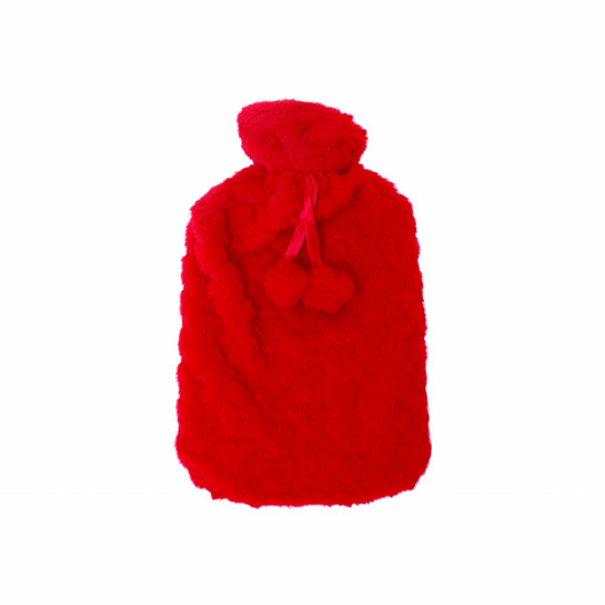 Karaca Home Kalp Dokulu Kırmızı Peluş Su Torbası