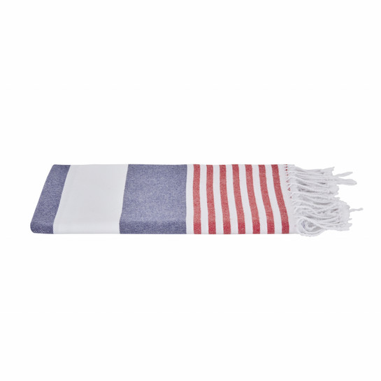 Karaca Home Ella %100 Pamuk Peştemal 130x170 cm Bordo-Lacivert