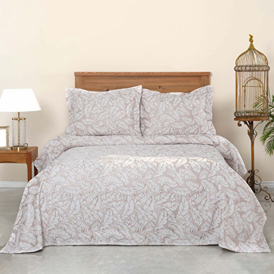 Karaca Home Lorraine Gri Çift Kişilik Yatak Örtüsü Set