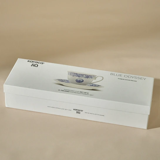 Karaca Blue Odyssey 6 Kişilik Kahve Fincan Takımı 80 ml