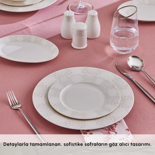 Karaca Square Bone Flava 24 Parça 6 Kişilik Yemek Takımı