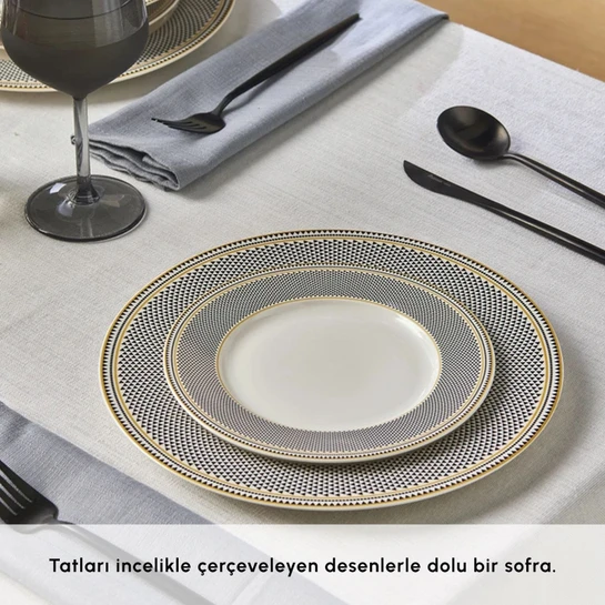 Karaca Forever Bone Globe 24 Parça 6 Kişilik Yemek Takımı
