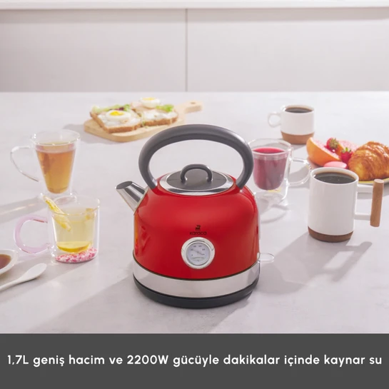 Karaca Retro Su Isıtıcısı 2202 2200W Red