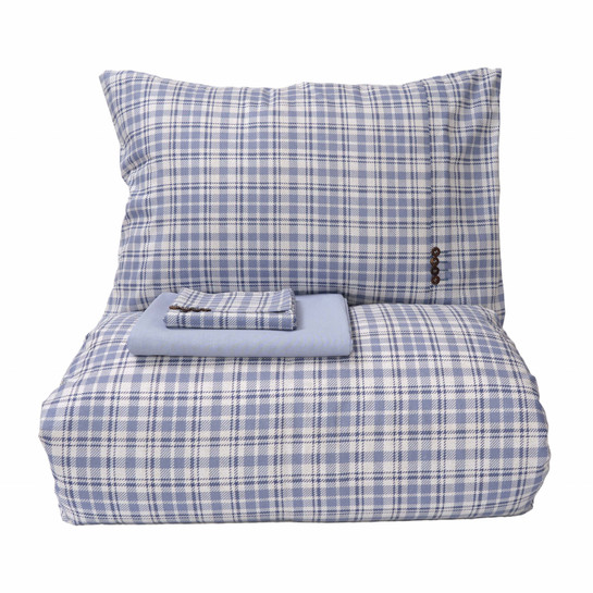 Karaca Home Luan Mavi %100 Pamuk Çift Kişilik Nevresim Takımı​​​​​​​