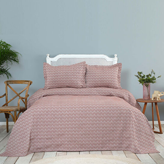 Karaca Home Somes Terracota Çift Kişilik Yatak Örtüsü Takımı