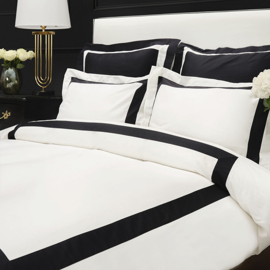 Karaca Home White Collection Porto Siyah Çift Kişilik Percale Nevresim Takımı