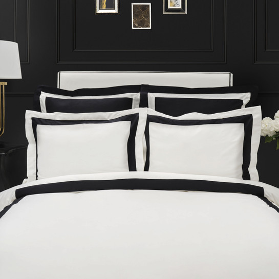 Karaca Home White Collection Porto Siyah Çift Kişilik Percale Nevresim Takımı