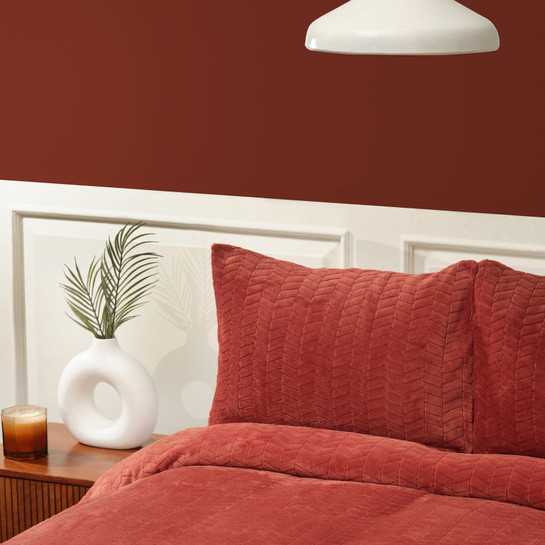 Karaca Home Terracotta Çift Kişilik Wellsoft Yatak Örtüsü 