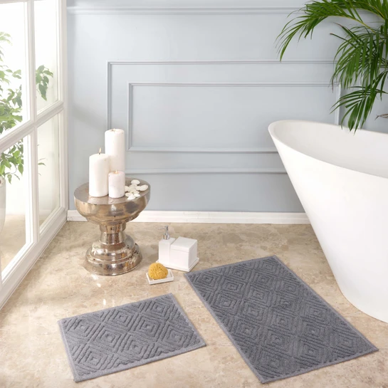 Karaca Home Kelly Esta Gri Paspas Set